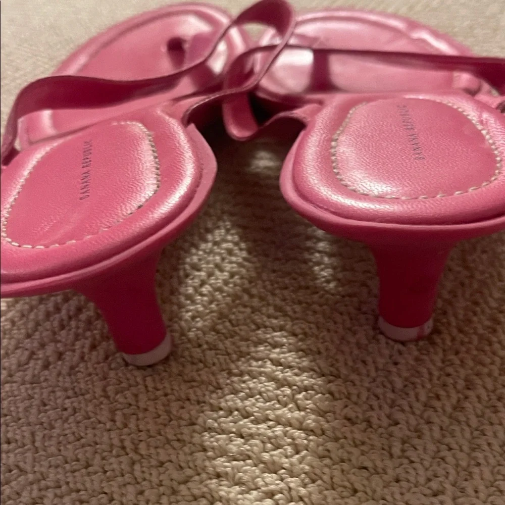 Banana Republic Hot Pink Leather Thong Sandals